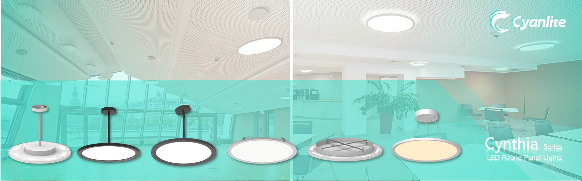 Cyanlite Cynthia LED Round Panel Light