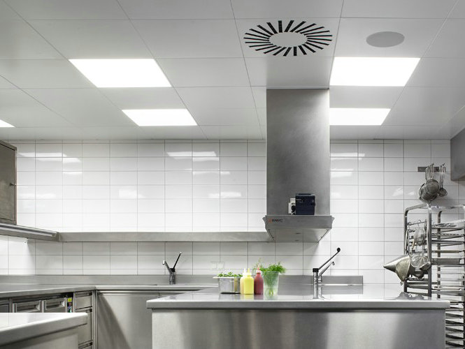 Clip-In metal ceiling kitchen project