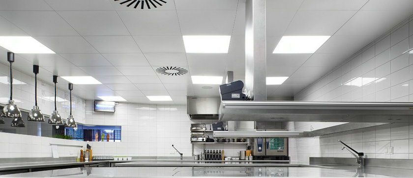 Clip-In metal ceiling kitchen project